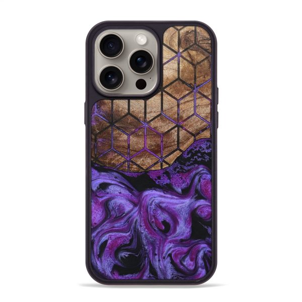 iPhone 15 Pro Max Wood+Resin Phone Case - Axel (Pattern, 661283) Discount