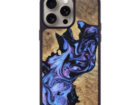 iPhone 15 Pro Max Wood+Resin Phone Case - Haley (Purple, 662866) Cheap