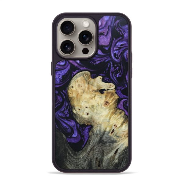 iPhone 15 Pro Max Wood+Resin Phone Case - Brielle (Purple, 662862) Supply