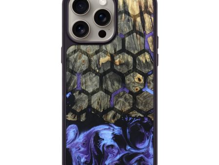 iPhone 15 Pro Max Wood+Resin Phone Case - Lora (Pattern, 661311) For Sale