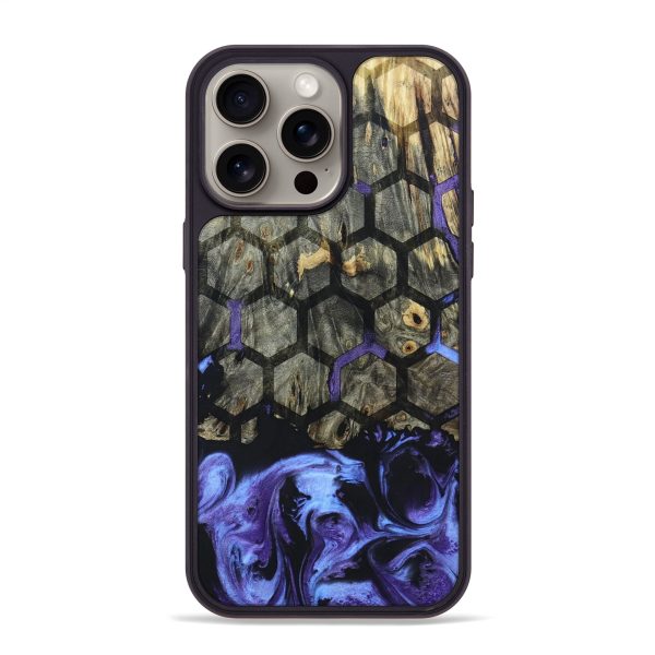 iPhone 15 Pro Max Wood+Resin Phone Case - Lora (Pattern, 661311) For Sale