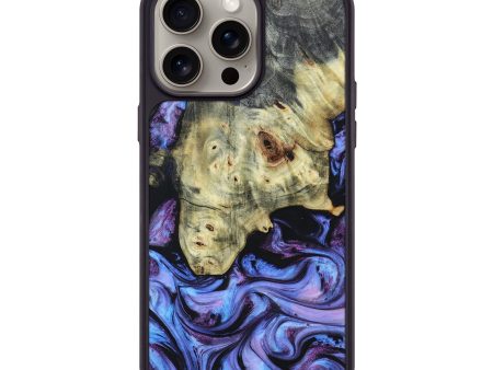 iPhone 15 Pro Max Wood+Resin Phone Case - Irene (Purple, 662867) Fashion