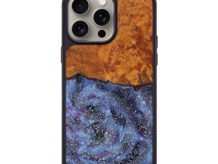 iPhone 15 Pro Max Wood+Resin Phone Case - Shana (Cosmos, 661247) For Cheap