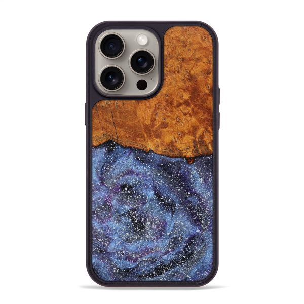 iPhone 15 Pro Max Wood+Resin Phone Case - Shana (Cosmos, 661247) For Cheap