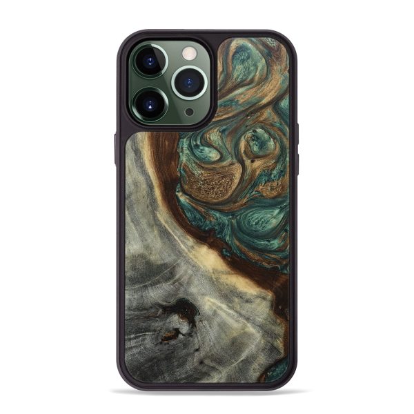 iPhone 13 Pro Max Wood+Resin Phone Case - Alton (Green, 661507) Cheap