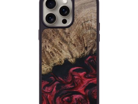 iPhone 15 Pro Max Wood+Resin Phone Case - Cheryl (Red, 662994) Online