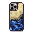 iPhone 15 Pro Max Wood+Resin Phone Case - Paige (Blue, 662924) Supply