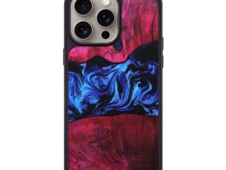 iPhone 15 Pro Max Wood+Resin Phone Case - Kenny (Blue, 661432) Online Sale