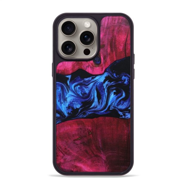 iPhone 15 Pro Max Wood+Resin Phone Case - Kenny (Blue, 661432) Online Sale