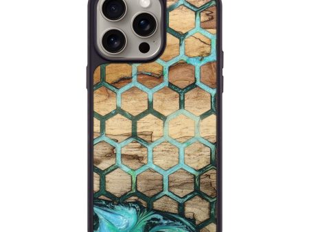 iPhone 15 Pro Max Wood+Resin Phone Case - Shelly (Pattern, 660948) on Sale